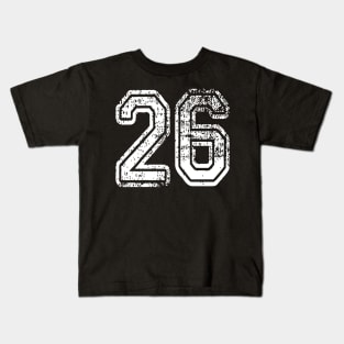 Number 26 Grungy in white Kids T-Shirt